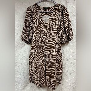 For Cynthia Zebra Print Small Dress